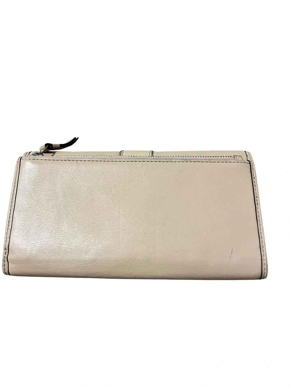 Coach Cream Leather Continental Clutch Wallet